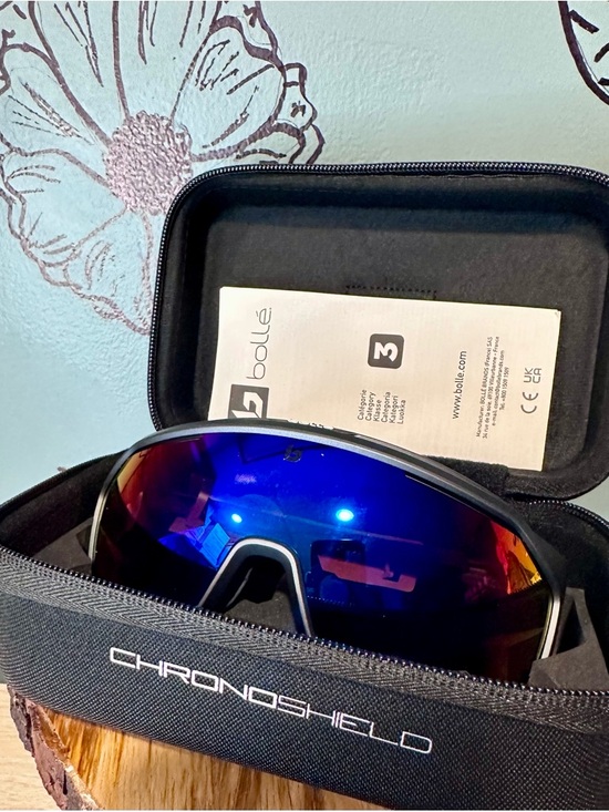 Bollé C2 Sport Sunglasses — Gray Frame with Purple Mirrored Lenses